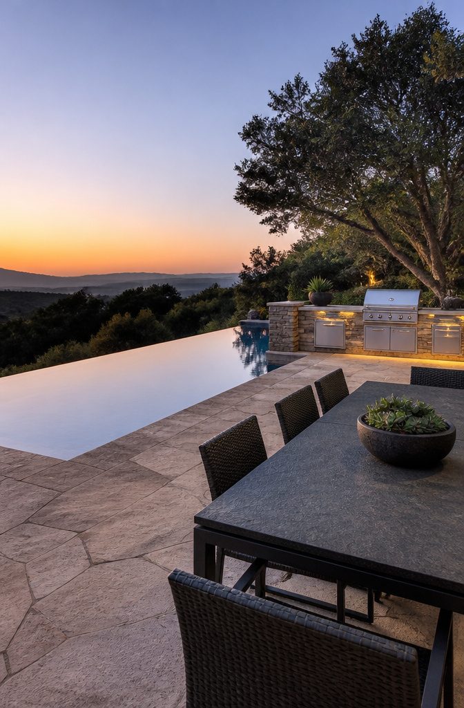 Infinity pool blending seamlessly with the landscape.